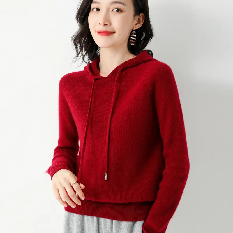 Women's Black Hooded Sweatshirt Coat 2024 Winter Outerwear - Image 2