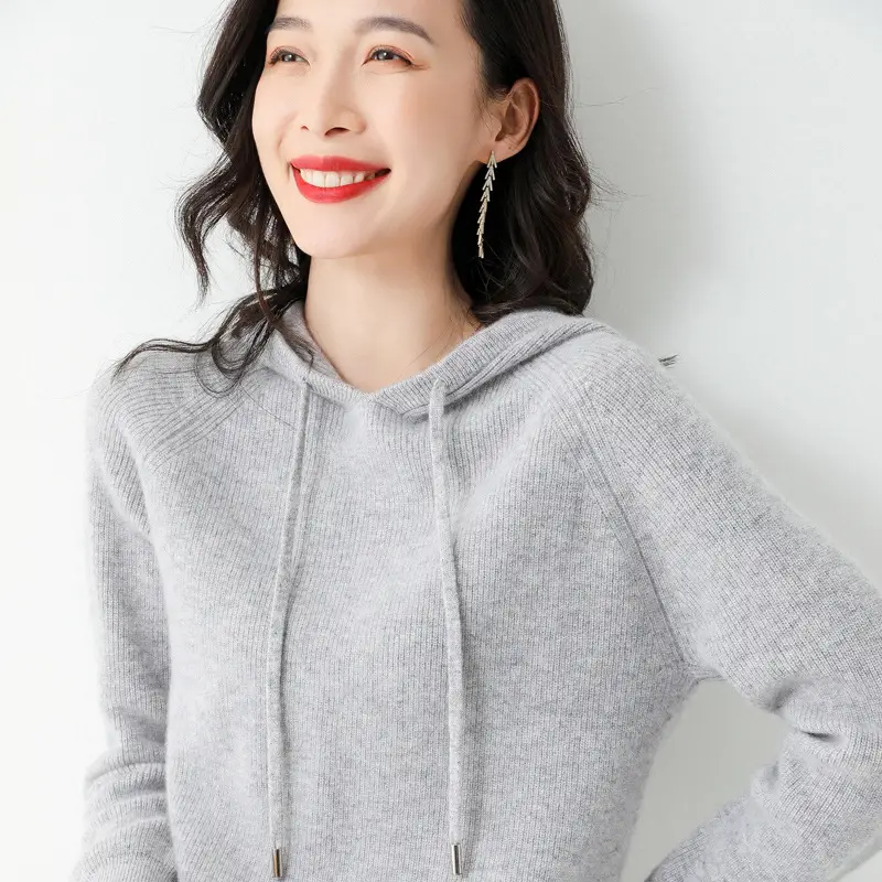 Women's Black Hooded Sweatshirt Coat 2024 Winter Outerwear - Image 3