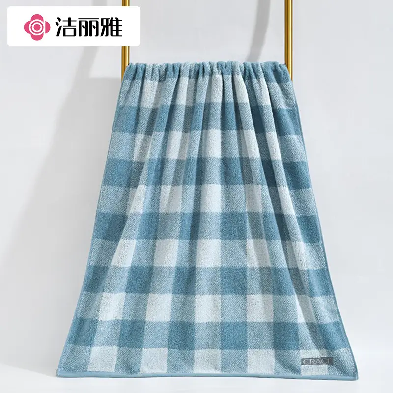 Gray 470g Cotton Bath Towel with Logo - Image 13