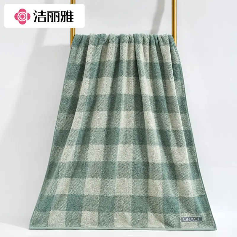Gray 470g Cotton Bath Towel with Logo - Image 14