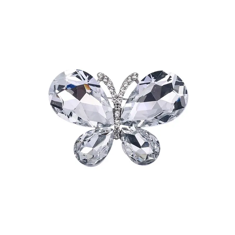 Blue Crystal Butterfly Brooch for Women - Image 9
