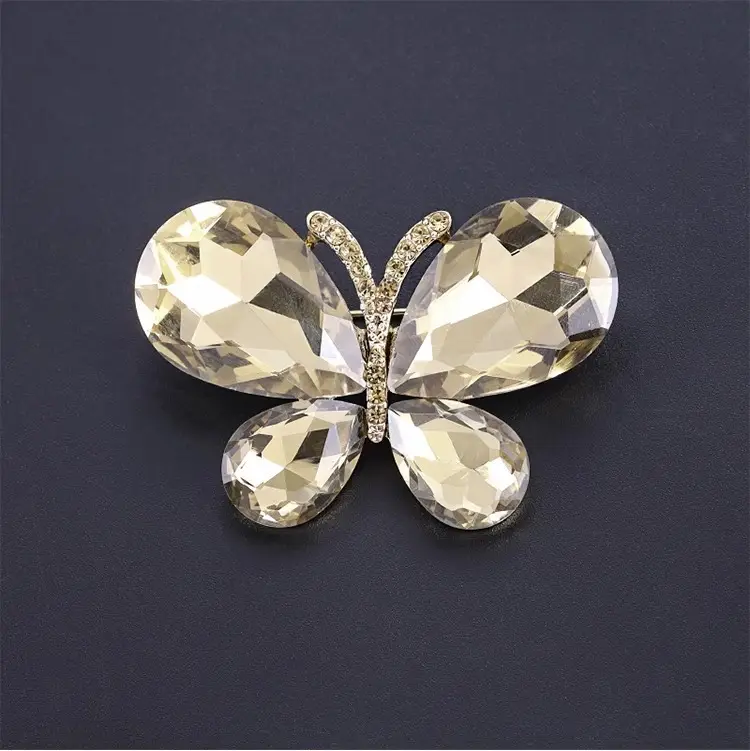 Blue Crystal Butterfly Brooch for Women — feature 5