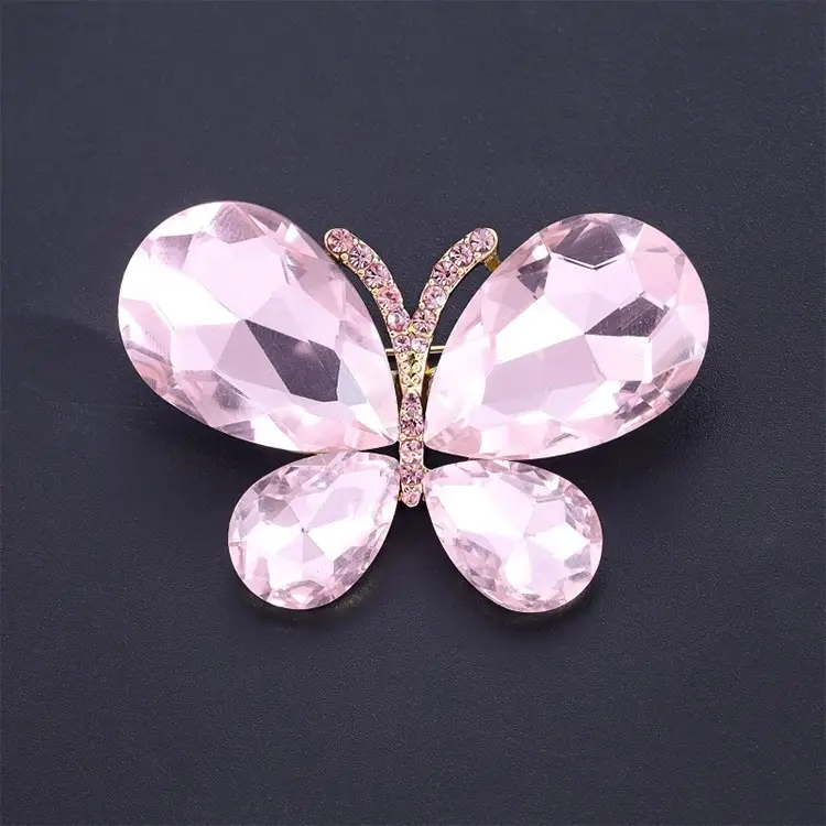 Blue Crystal Butterfly Brooch for Women — feature 6