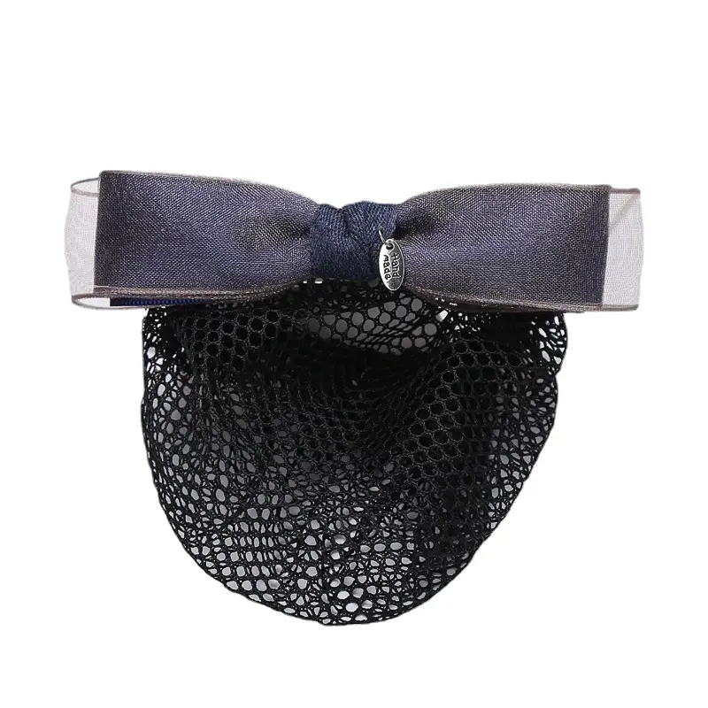 Black Bow Hairpin for Women with Net Bag - Image 7