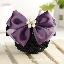 Black Bow Hairpin for Women with Net Bag — feature 17
