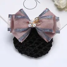 Black Bow Hairpin for Women with Net Bag — feature 23
