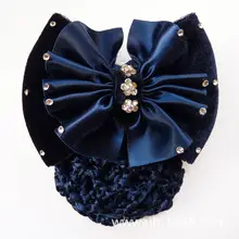Black Bow Hairpin for Women with Net Bag — feature 5