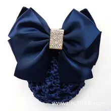 Black Bow Hairpin for Women with Net Bag — feature 9
