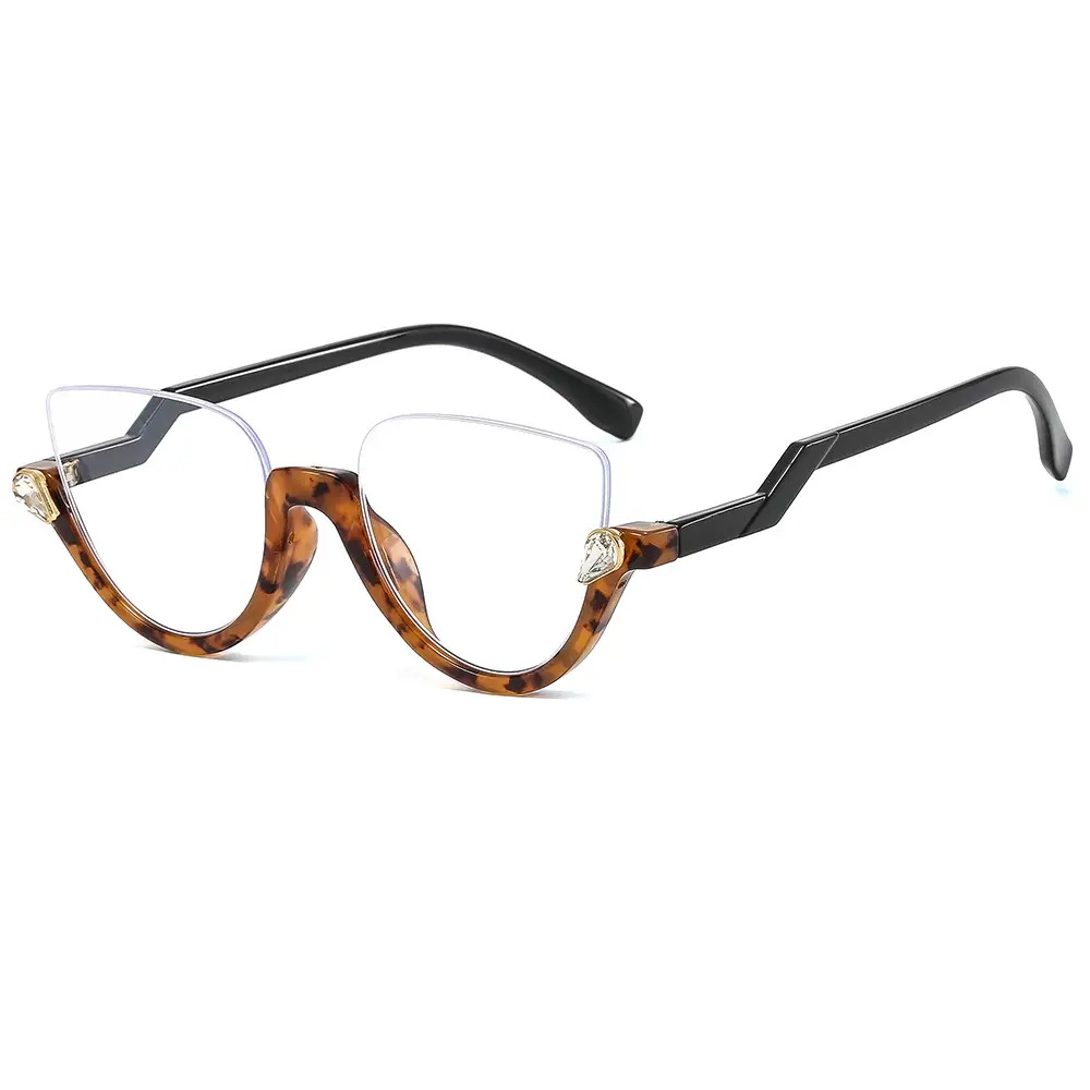 2022 Cat Eye Silk Glasses Yellow Diamond Embedded - Image 4
