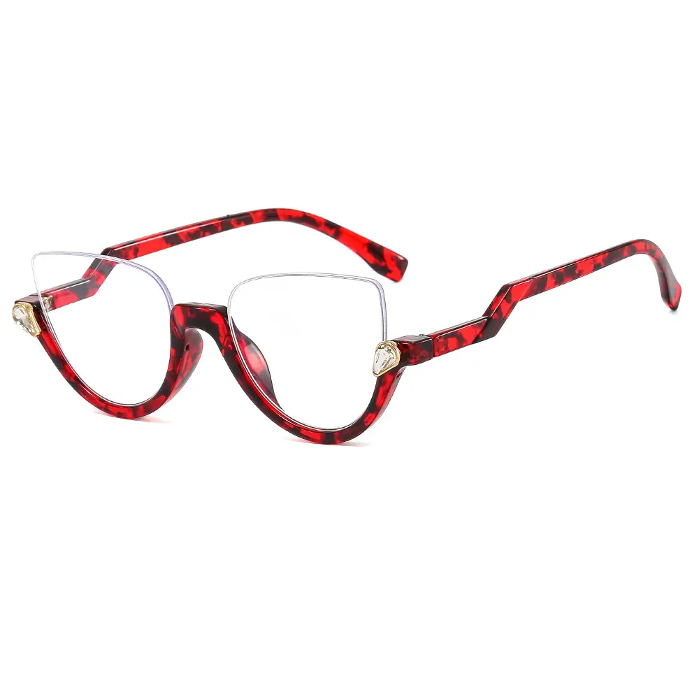 2022 Cat Eye Silk Glasses Yellow Diamond Embedded - Image 2