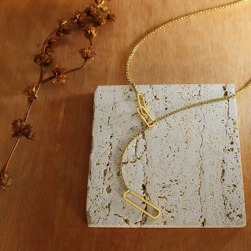 Gold Plated Women's Tassel Necklace for Winter Autumn - Image 4
