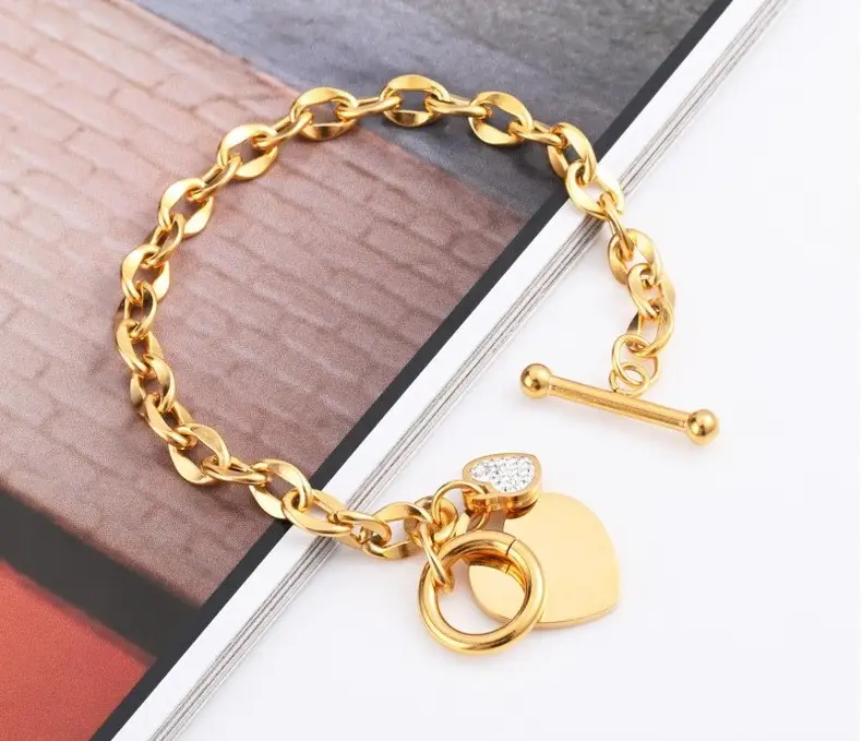 18K Golden Personality Ot Buckle Bracelet for Women — feature 20