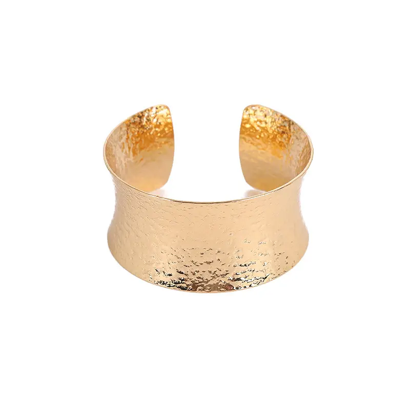 Copper Plated Wide Open Bracelet Real Gold Fashion Sweater - Image 5