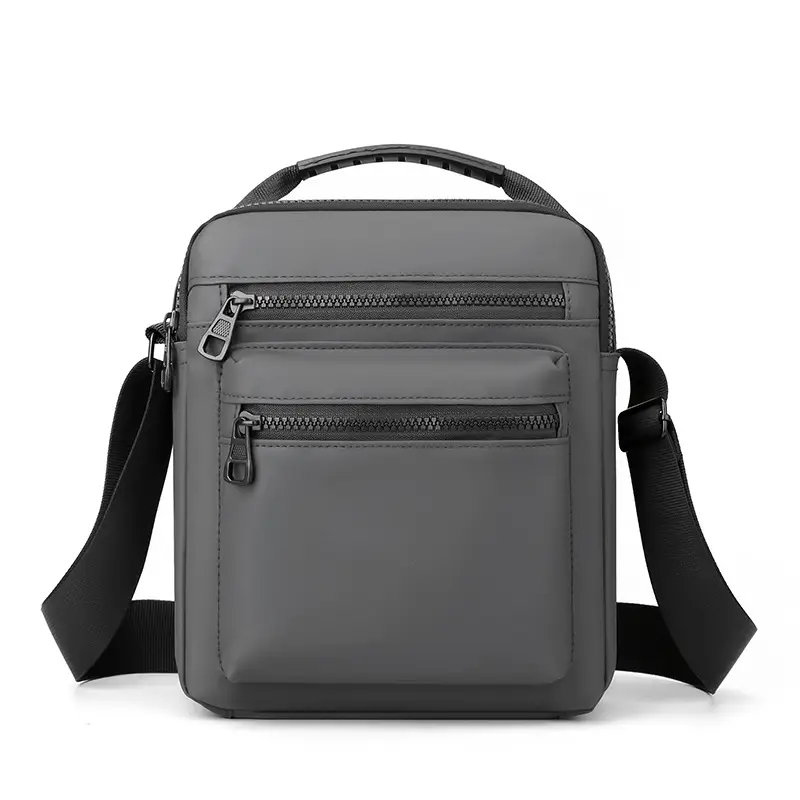 Men's Large Capacity Oxford Cloth Shoulder Bag Black - Image 3