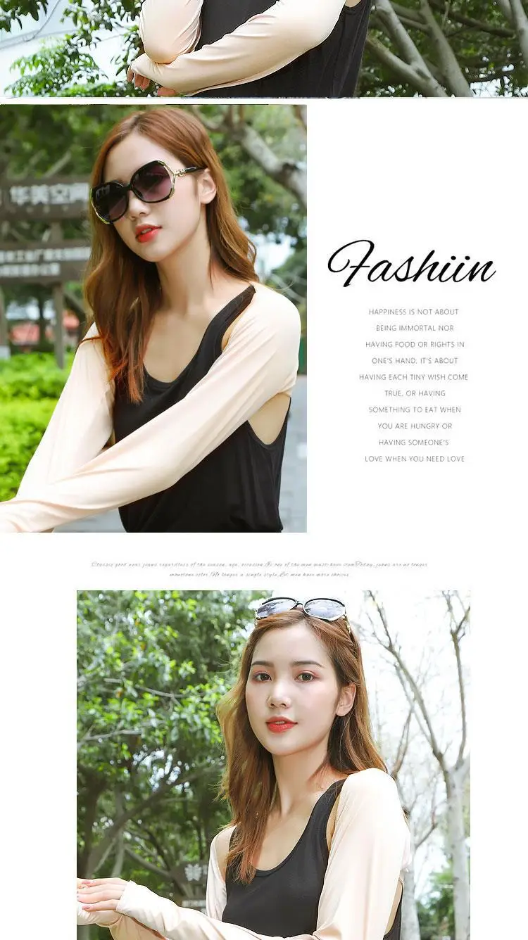 Summer Ice Silk Sunscreen Shawl Sleeves Black — feature 14