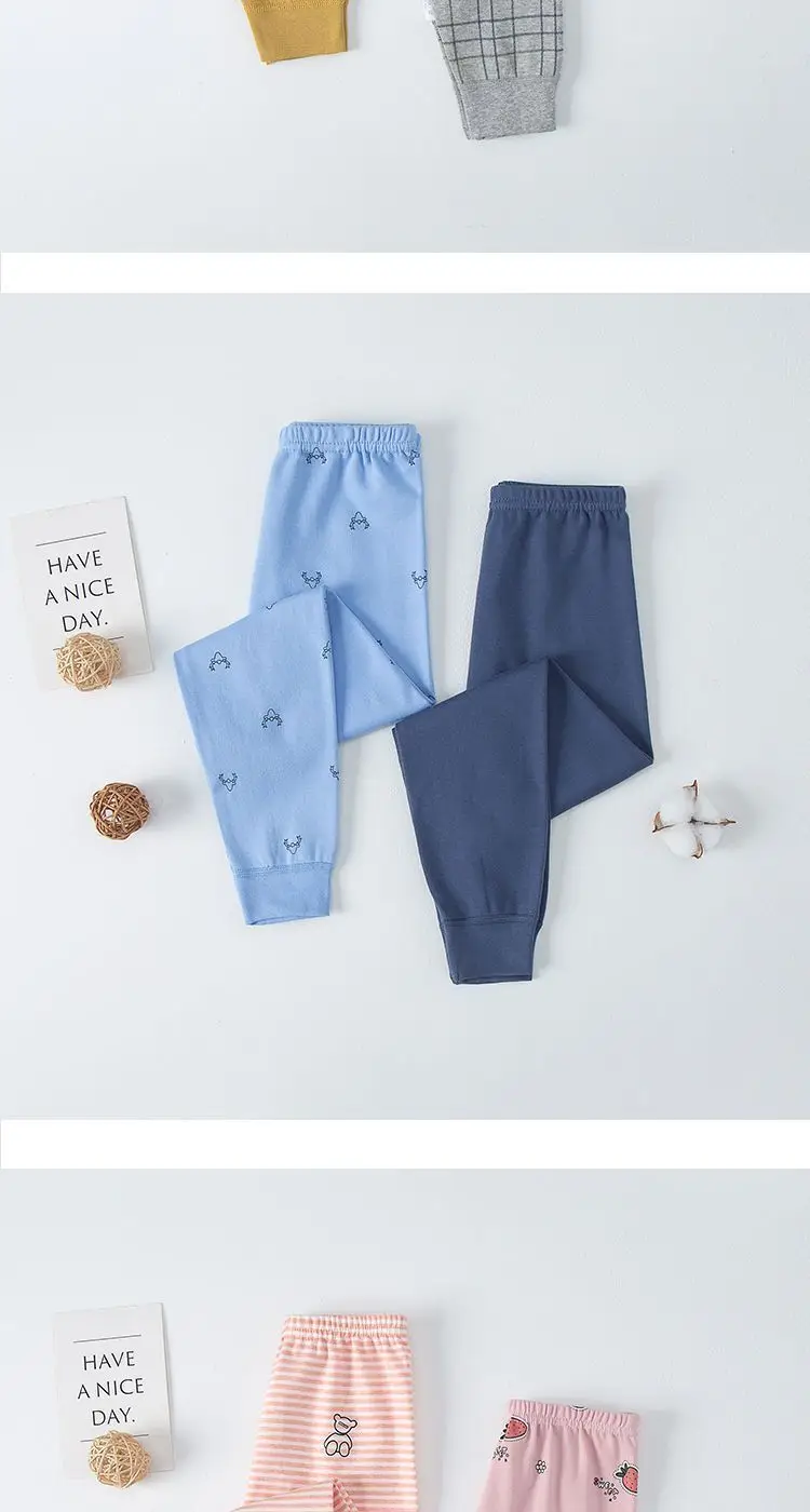 Japanese 2-Piece Cotton Leggings for Kids Boys Girls Warm — feature 5