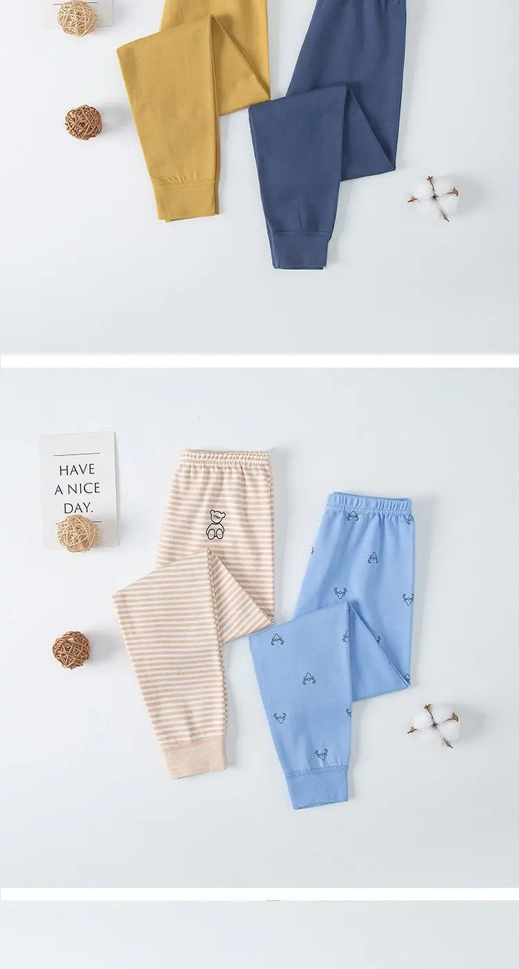 Japanese 2-Piece Cotton Leggings for Kids Boys Girls Warm — feature 8