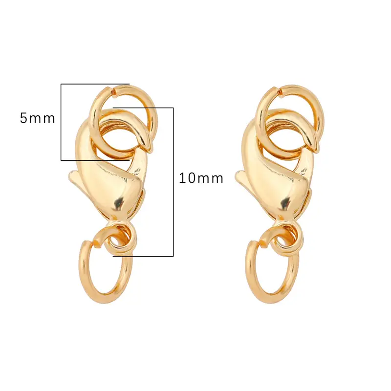 Gold Lobster Buckle Jewelry Accessory 5mm 10mm