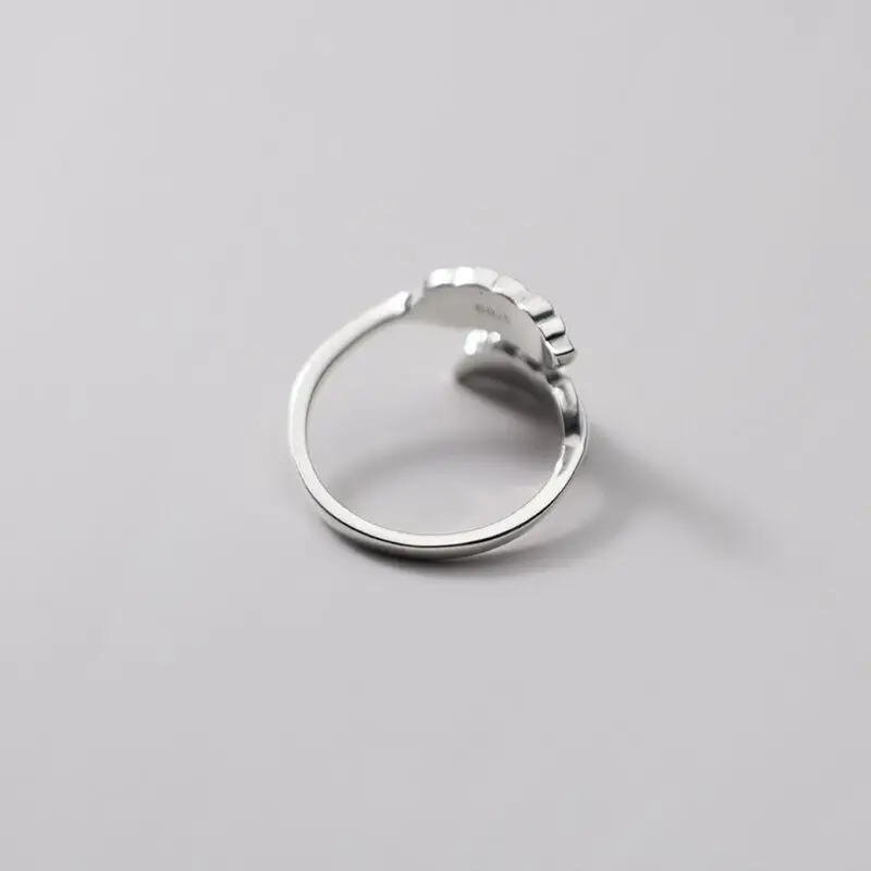S925 Sterling Silver Feather Cross Ring for Women — feature 3