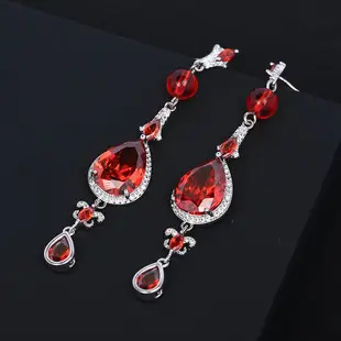 Blue Zircon Fan Earrings for Women Silver — feature 1