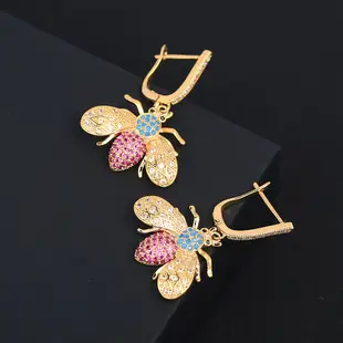 Blue Zircon Fan Earrings for Women Silver — feature 17