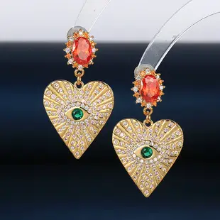 Blue Zircon Fan Earrings for Women Silver — feature 19