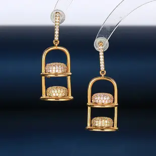 Blue Zircon Fan Earrings for Women Silver — feature 21