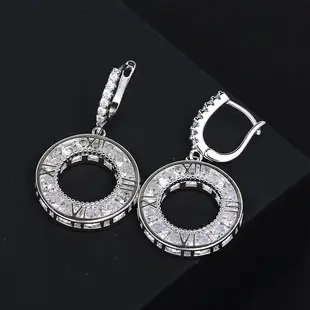 Blue Zircon Fan Earrings for Women Silver — feature 27