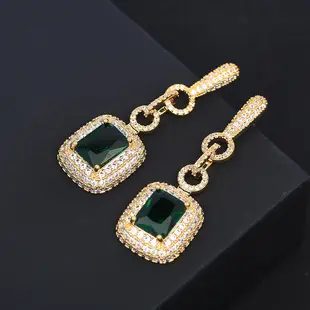 Blue Zircon Fan Earrings for Women Silver — feature 7