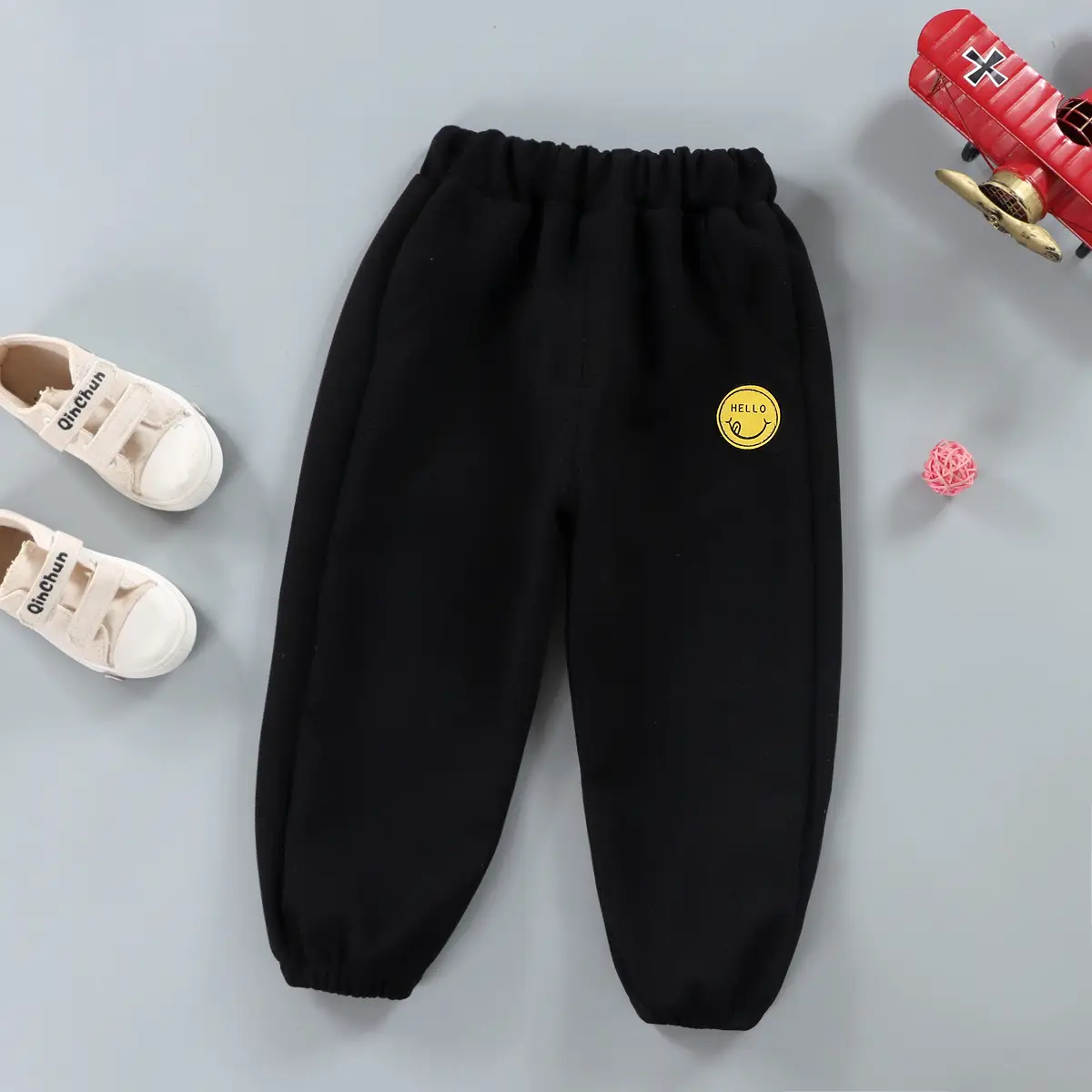 Blue Waffle Pants for Boys Girls Casual Sports Wear - Image 3