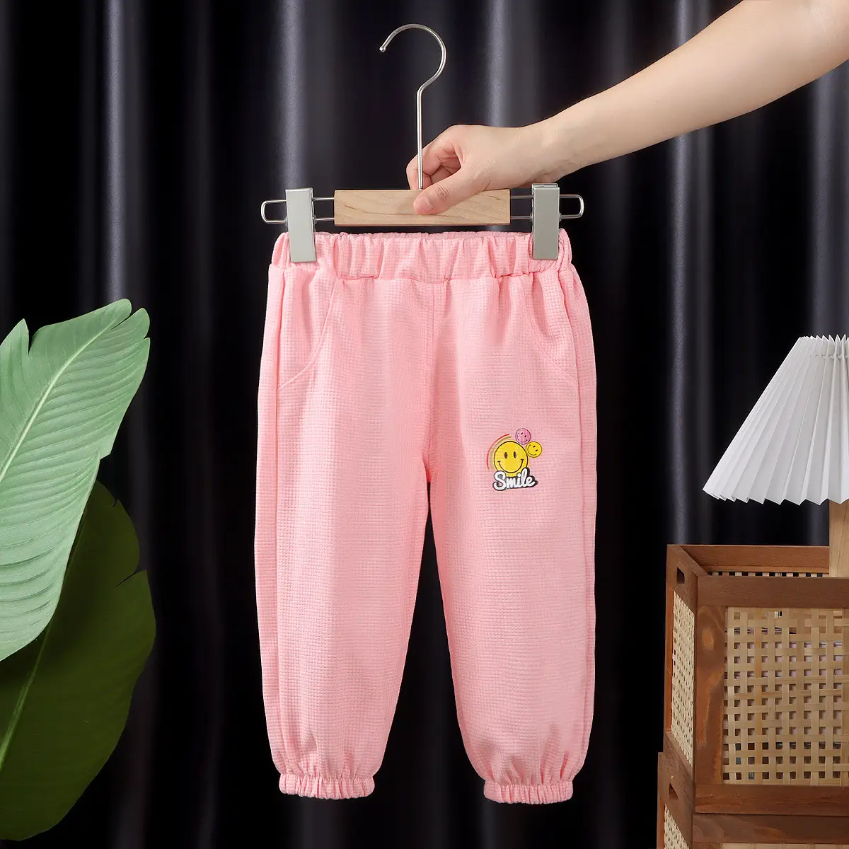 Blue Waffle Pants for Boys Girls Casual Sports Wear - Image 7
