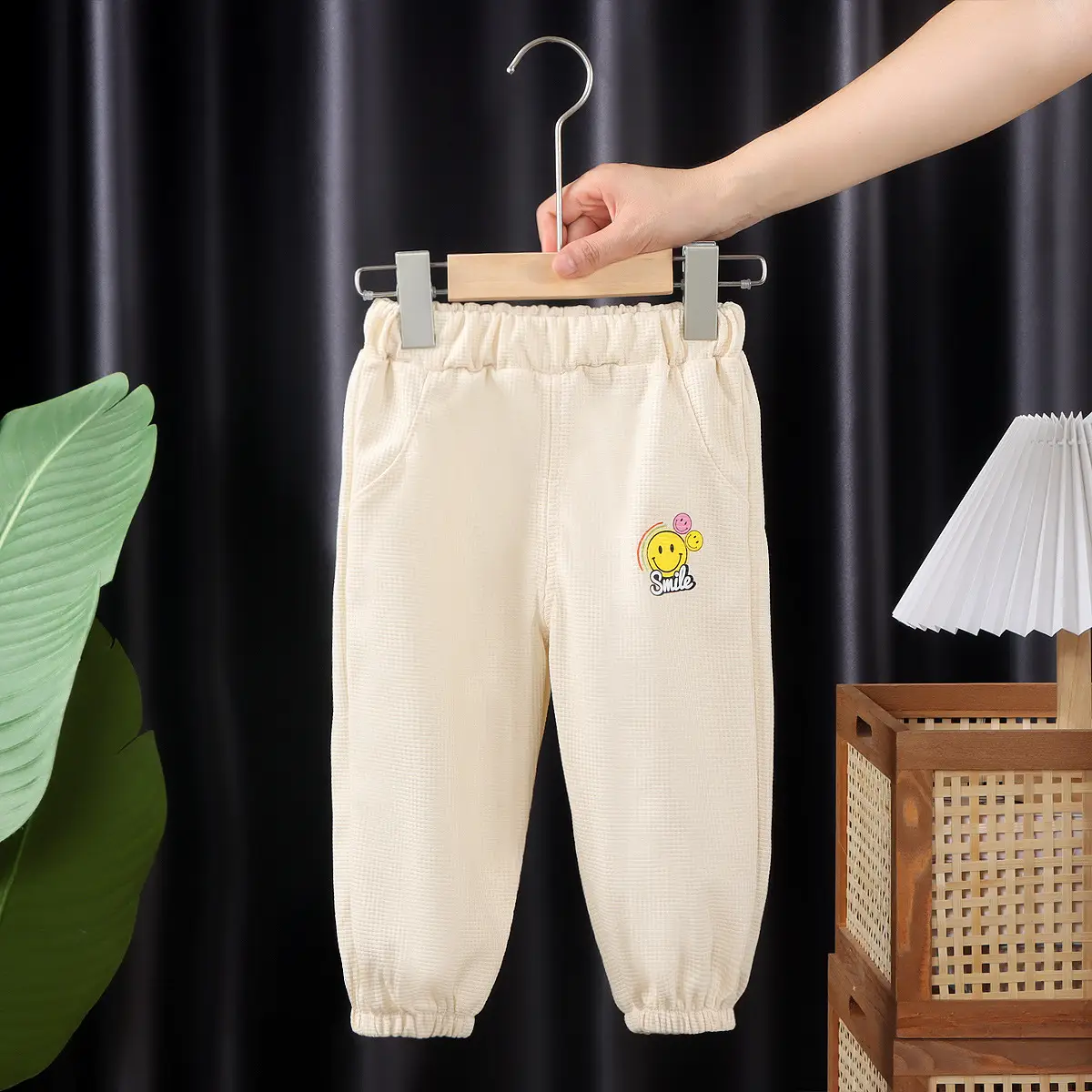 Blue Waffle Pants for Boys Girls Casual Sports Wear - Image 10