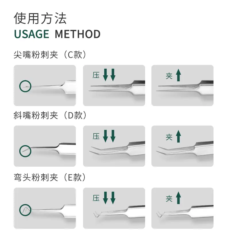Stainless Steel Acne Needle 5-Piece Set Blackhead Clip — feature 13