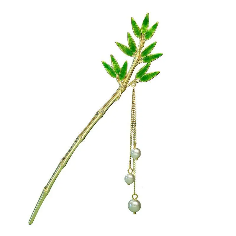 Elegant Red Tassel Pearl Hairpin for Women