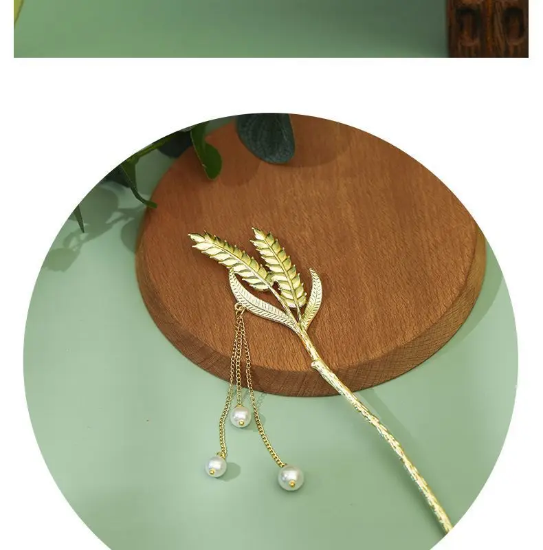 Elegant Red Tassel Pearl Hairpin for Women — feature 10