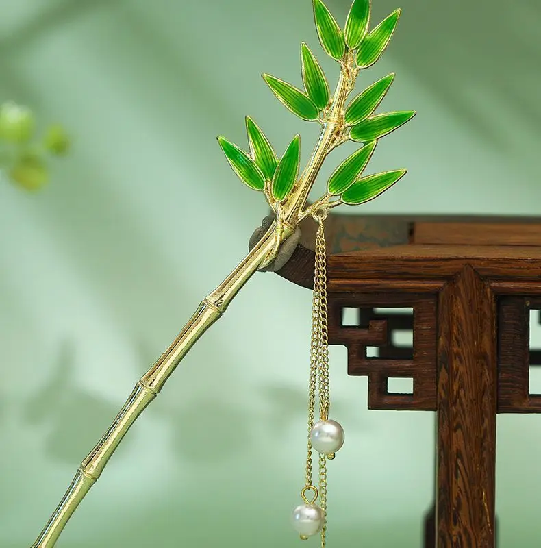 Elegant Red Tassel Pearl Hairpin for Women — feature 7