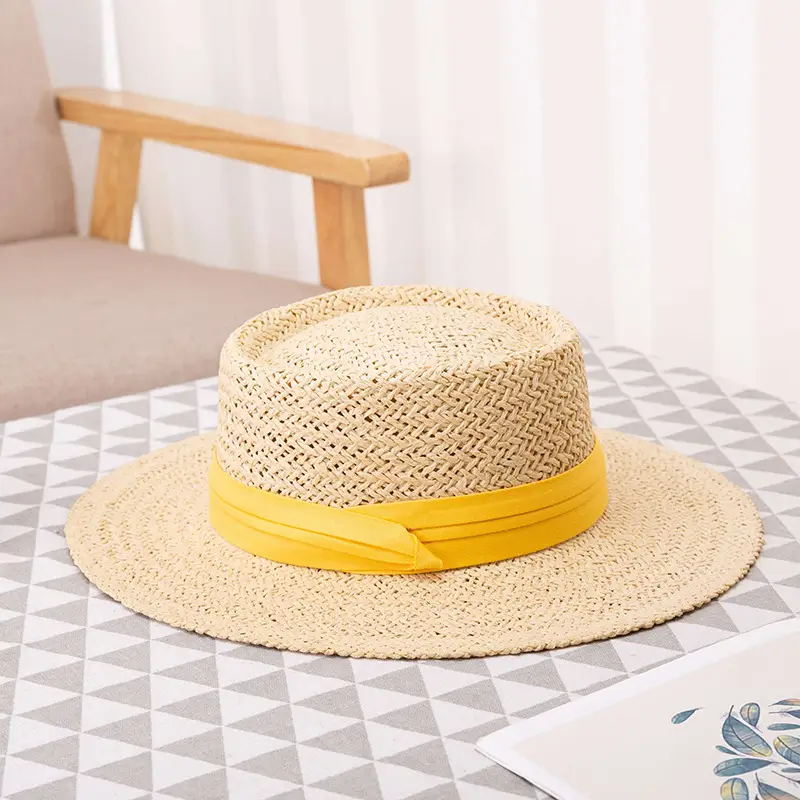 Straw Wide-Brimmed Sun Hat for Men Women - Image 7