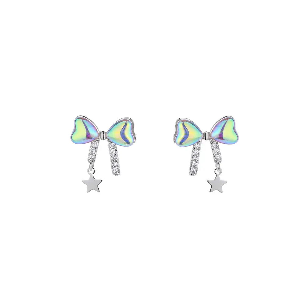 Ning Elegant Super Fairy Zircon Star Earrings - Image 6
