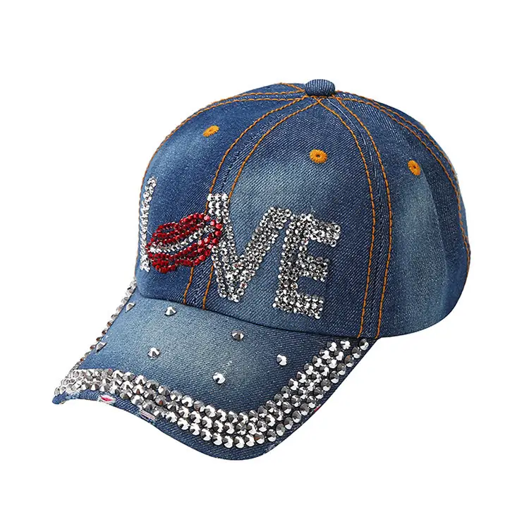 Love Letter Handmade Rhinestone Baseball Cap - Image 2