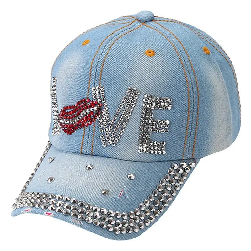 Love Letter Handmade Rhinestone Baseball Cap