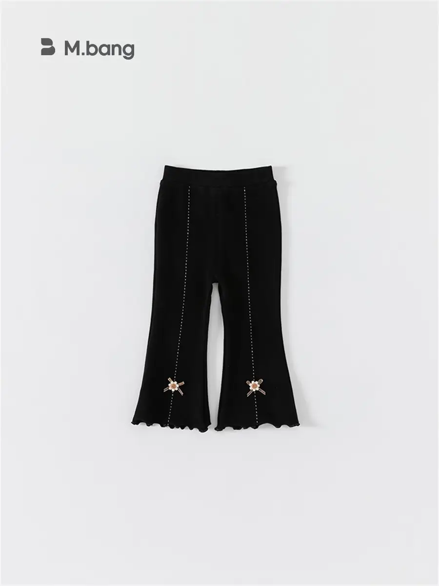 Girls Korean Style Grey Elastic Knit Leggings Spring Autumn