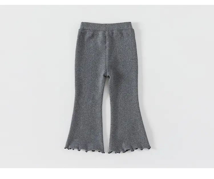 Girls Korean Style Grey Elastic Knit Leggings Spring Autumn — feature 21