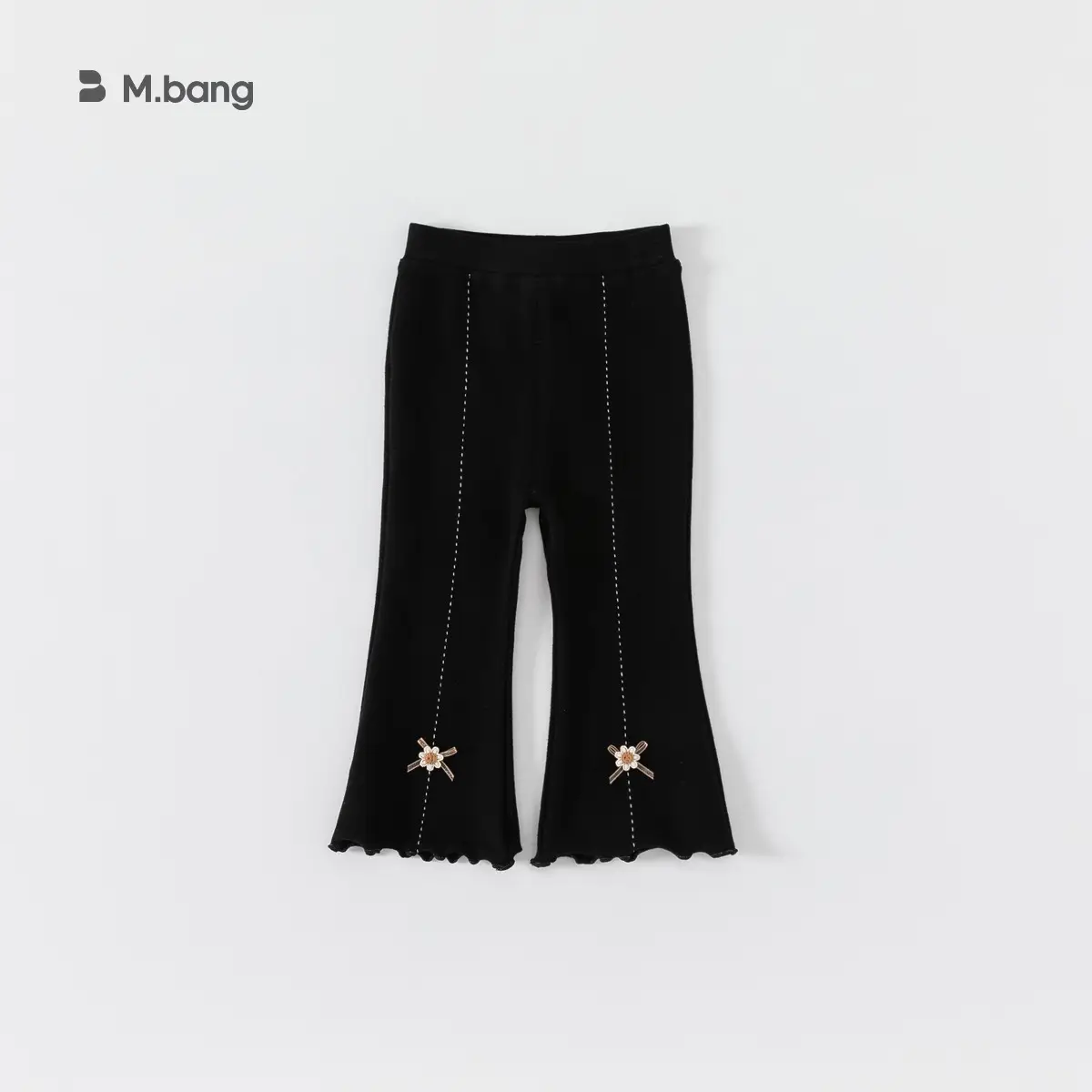 Girls Korean Style Grey Elastic Knit Leggings Spring Autumn