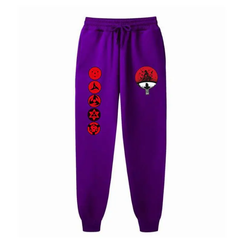 Naruto Men Velvet Pants with Eye Logo - Image 20
