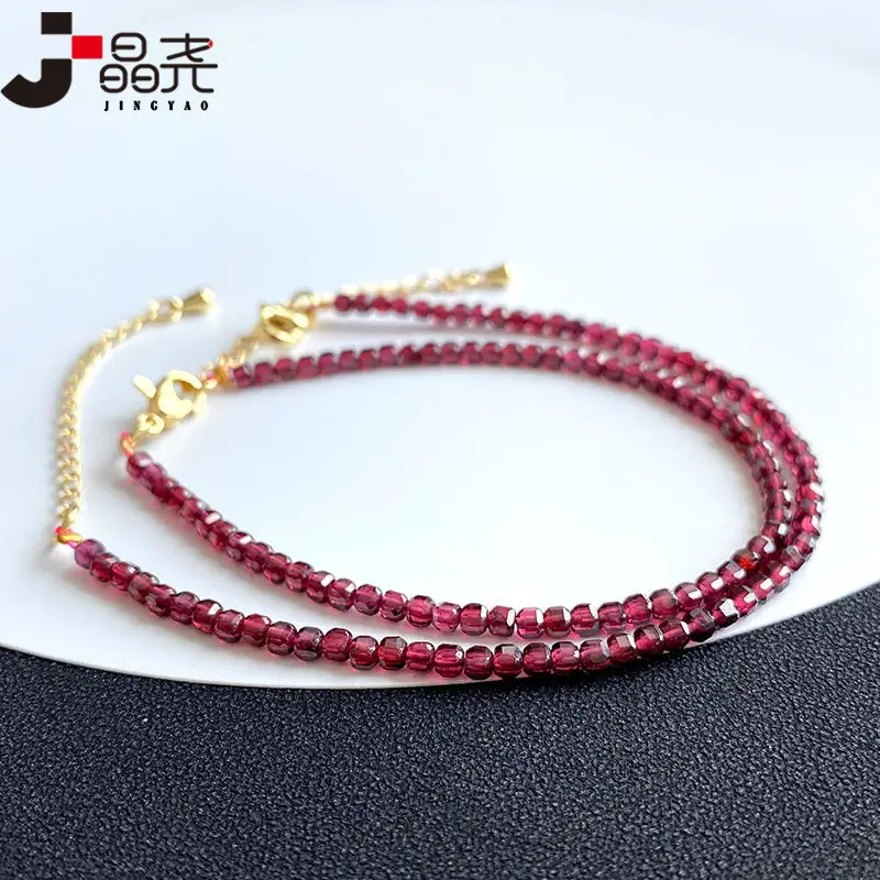 Jingyao Red Garnet Adjustable Bracelet for Women - Image 2