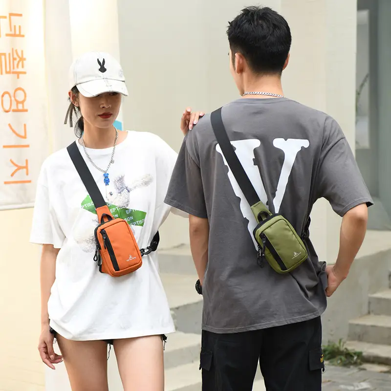 Men Sports Chest Bag Japanese Korean Style Crossbody Mobile Phone Bag - Image 11