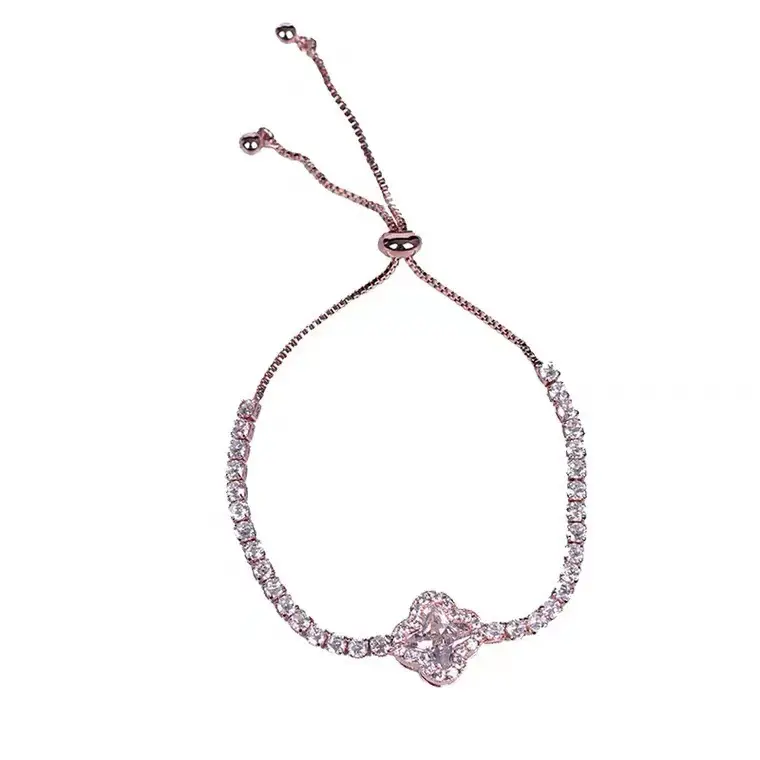 Women's Clover Super Flash Zircon Bracelet - Image 6