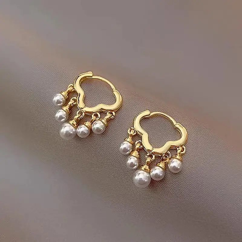 2022 New Cloud Tassel Pearl Earrings for Women - Image 4