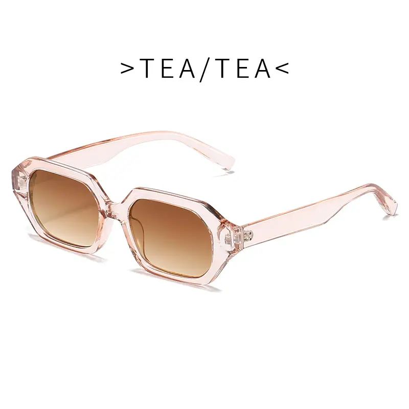 Rose Gold UV-Protecting Hip-Hop Sunglasses