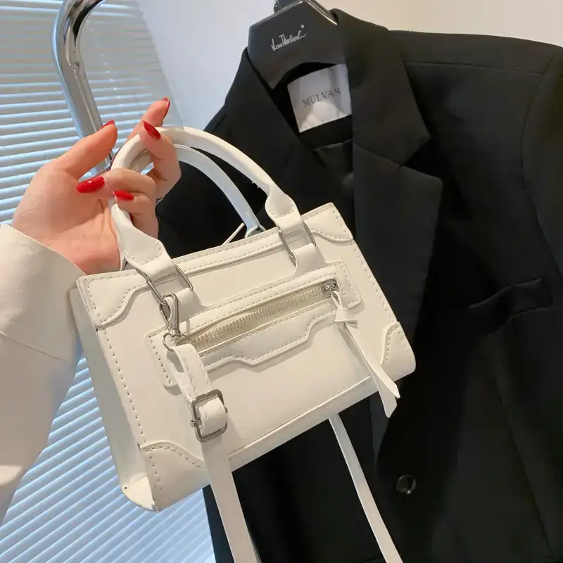 White Leather Shoulder Crossbody Bag for Women 2022 - Image 9